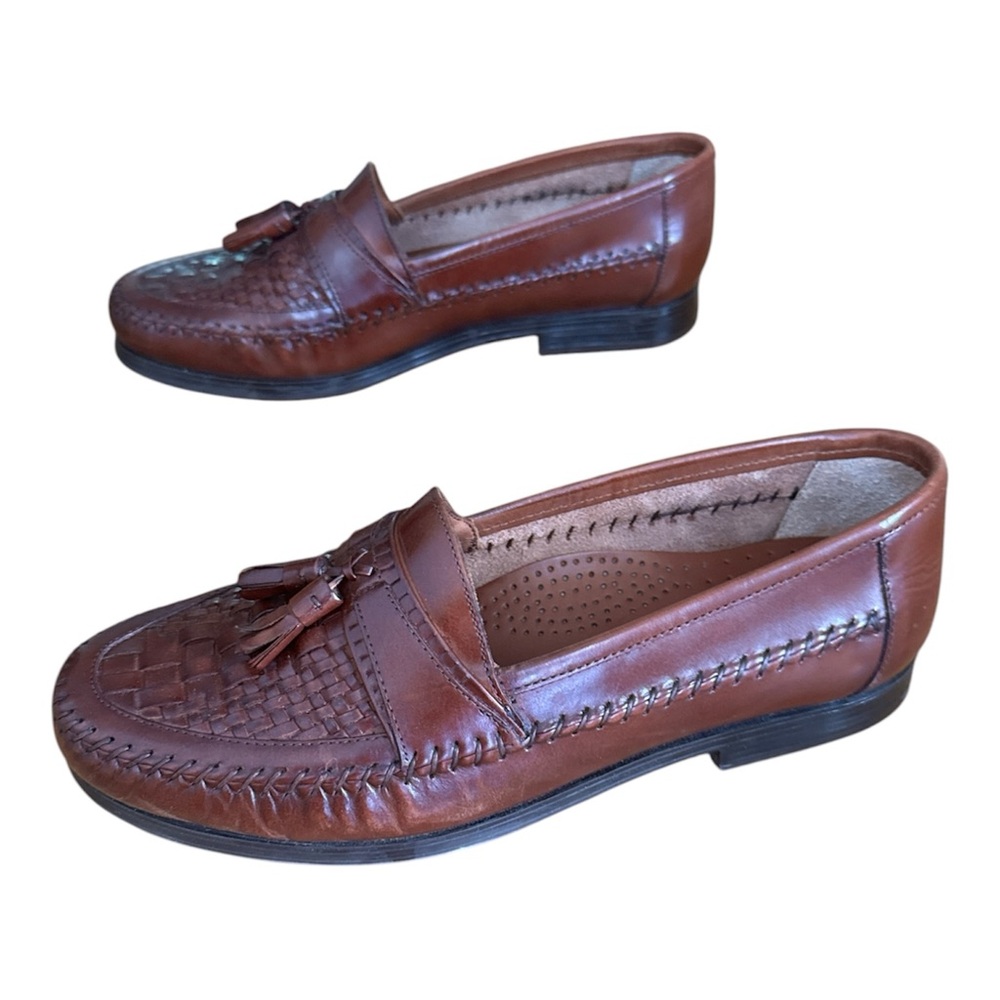 Giorgio Brutini Bala/ Newark Brown Leather Tassel Loafers, men’s size 9M